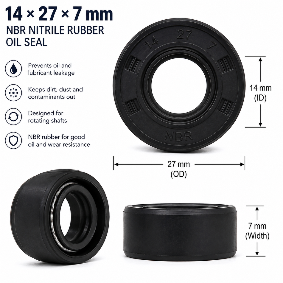 14x27x7mm NBR Nitrile Rubber Oil Seal