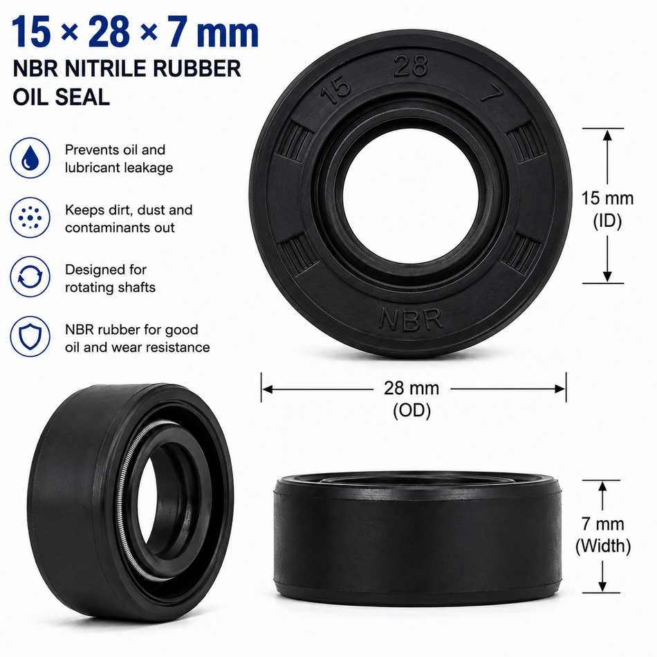 15x28x7mm NBR Nitrile Rubber Oil Seal