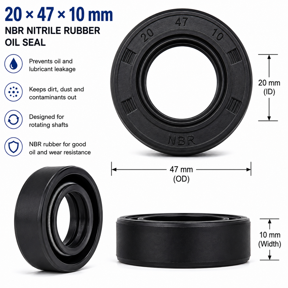 20x47x10mm NBR Nitrile Rubber Oil Seal