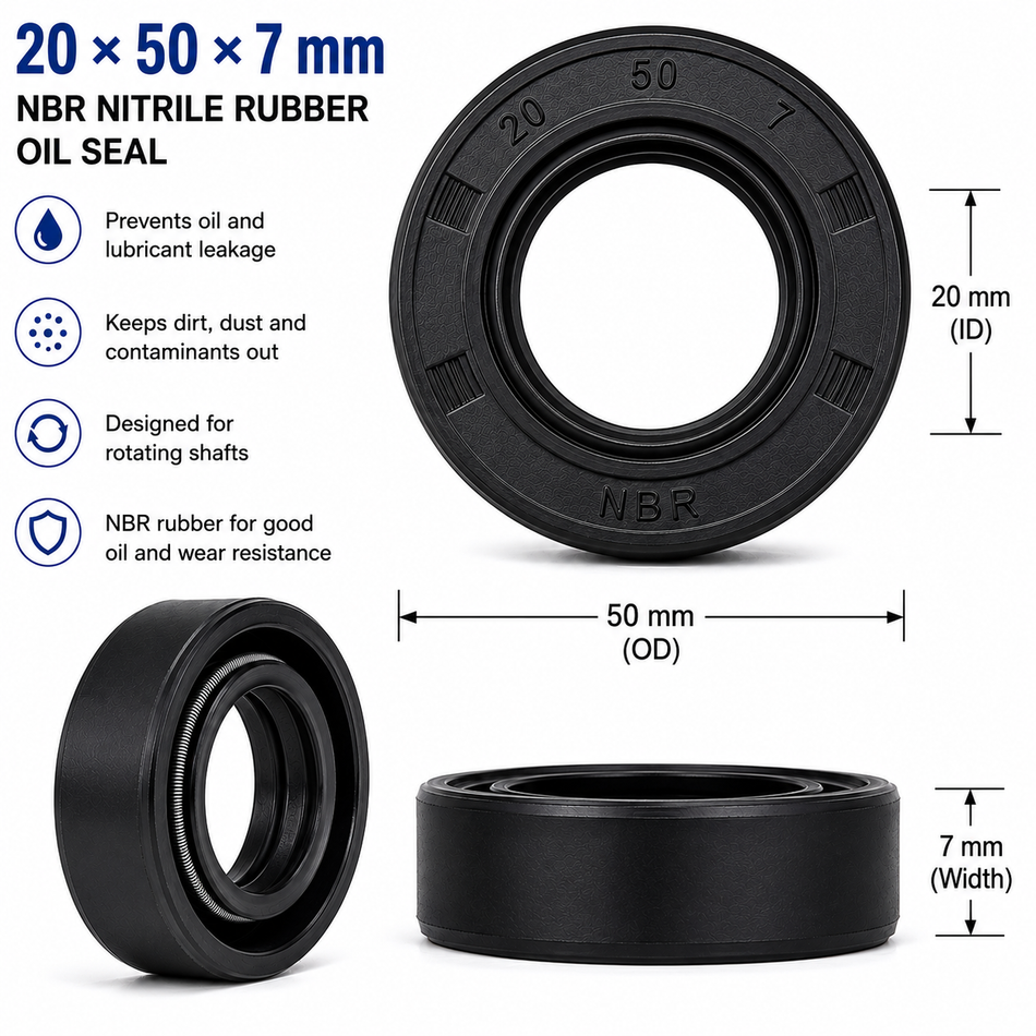 20x50x7mm NBR Nitrile Rubber Oil Seal