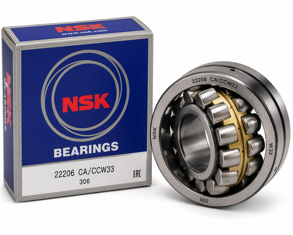 NSK 22206 CA/CCW33 Spherical Roller Bearing – 30x62x20mm