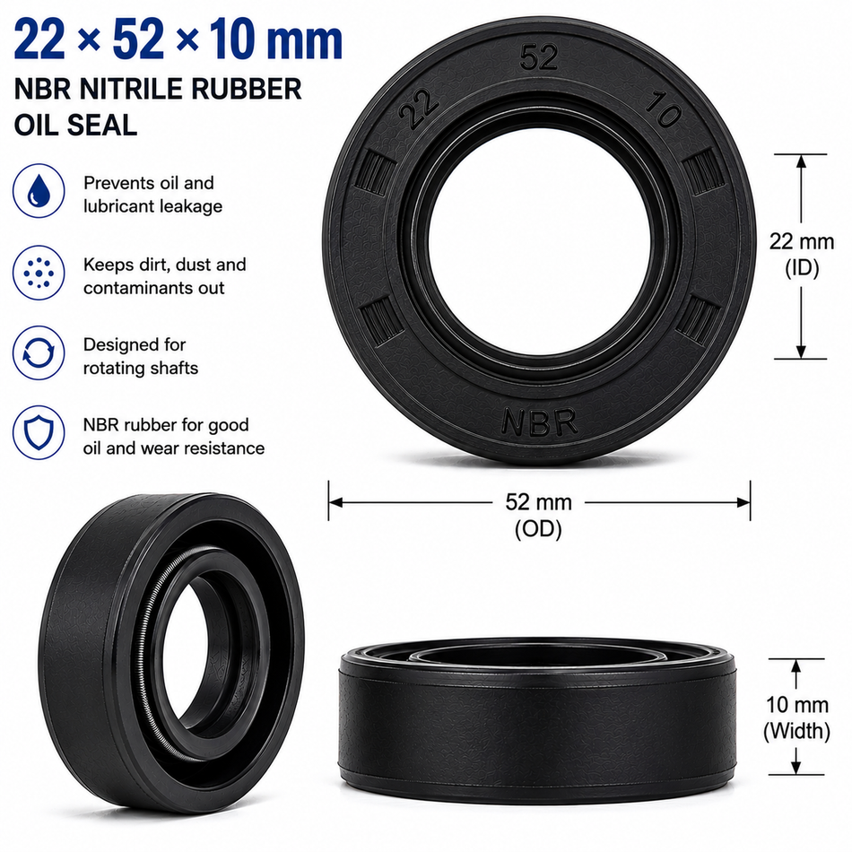 22x52x10mm NBR Nitrile Rubber Oil Seal