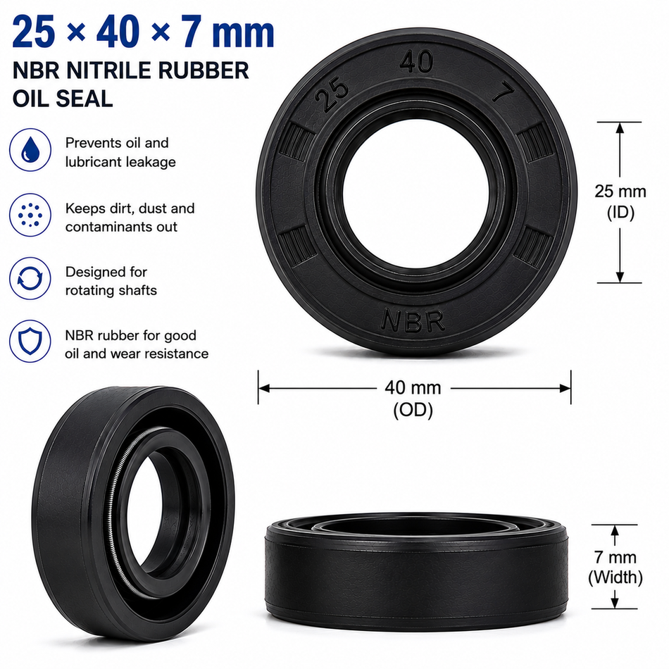 25x40x7mm NBR Nitrile Rubber Oil Seal
