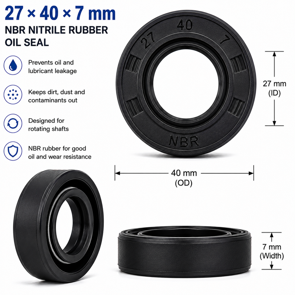 27x40x7mm NBR Nitrile Rubber Oil Seal