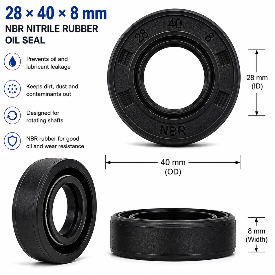 28x40x8mm NBR Nitrile Rubber Oil Seal