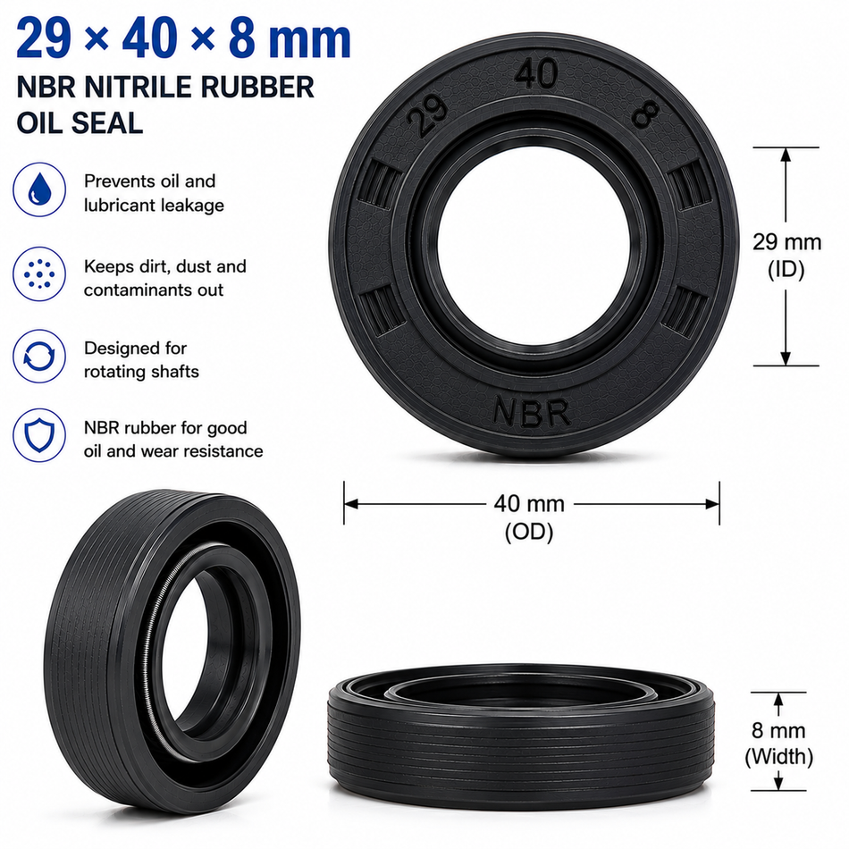 29x40x8mm NBR Nitrile Rubber Oil Seal