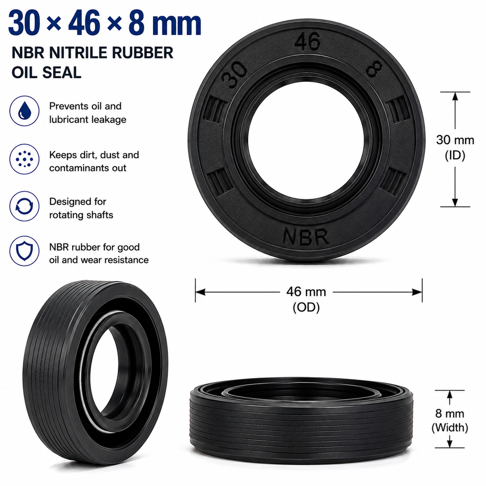 30x46x8mm NBR Nitrile Rubber Oil Seal