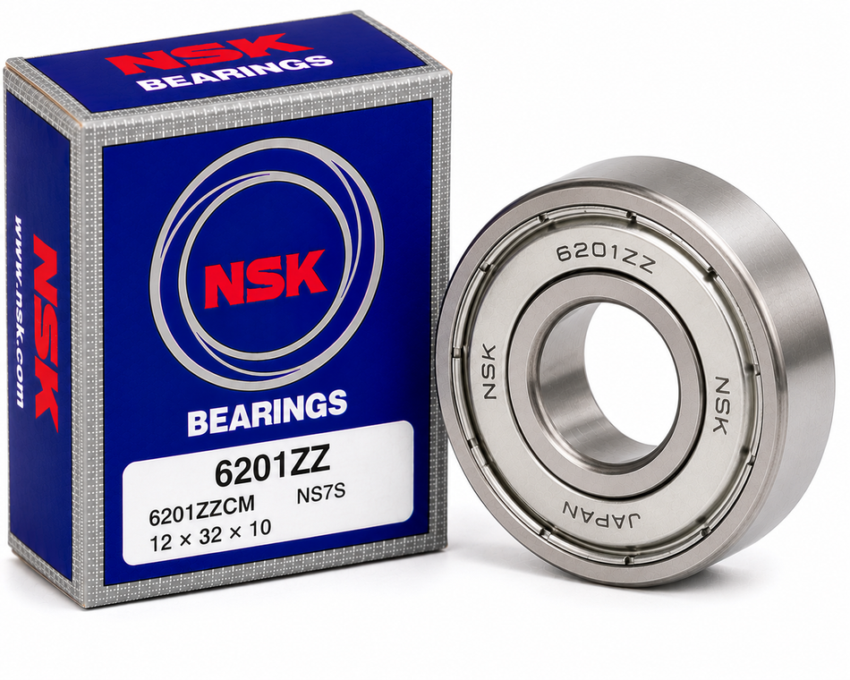 NSK 6201ZZ Deep Groove Ball Bearing – 12 × 32 × 10 mm