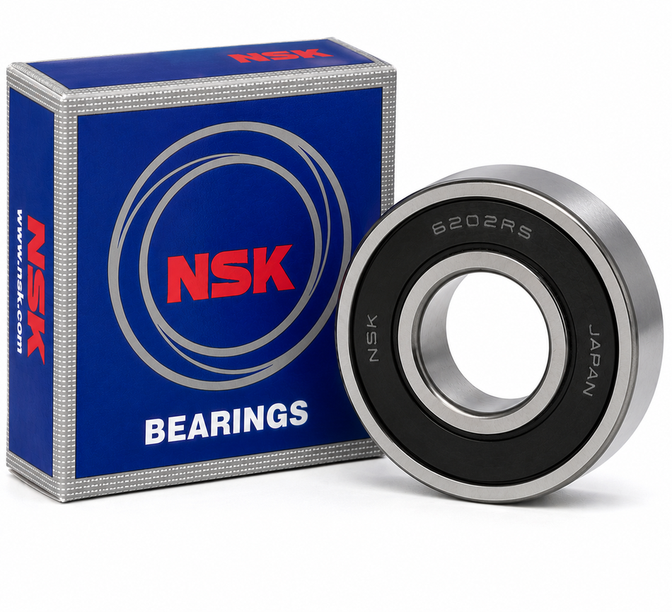 NSK 6202-RS Deep Groove Ball Bearing – 15 × 35 × 11 mm