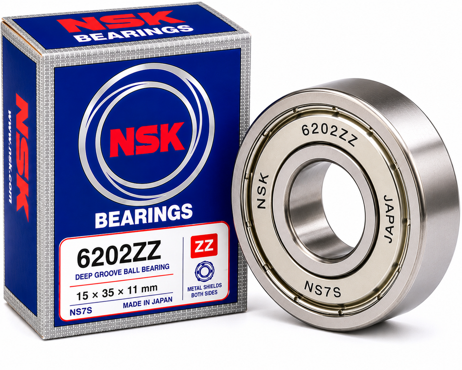 NSK 6202ZZ Deep Groove Ball Bearing – 15 × 35 × 11 mm