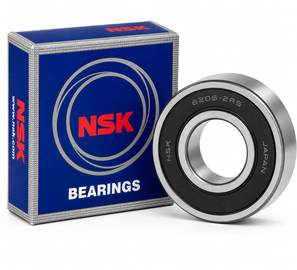 NSK 6206-2RS Deep Groove Ball Bearing – 30 × 62 × 16 mm