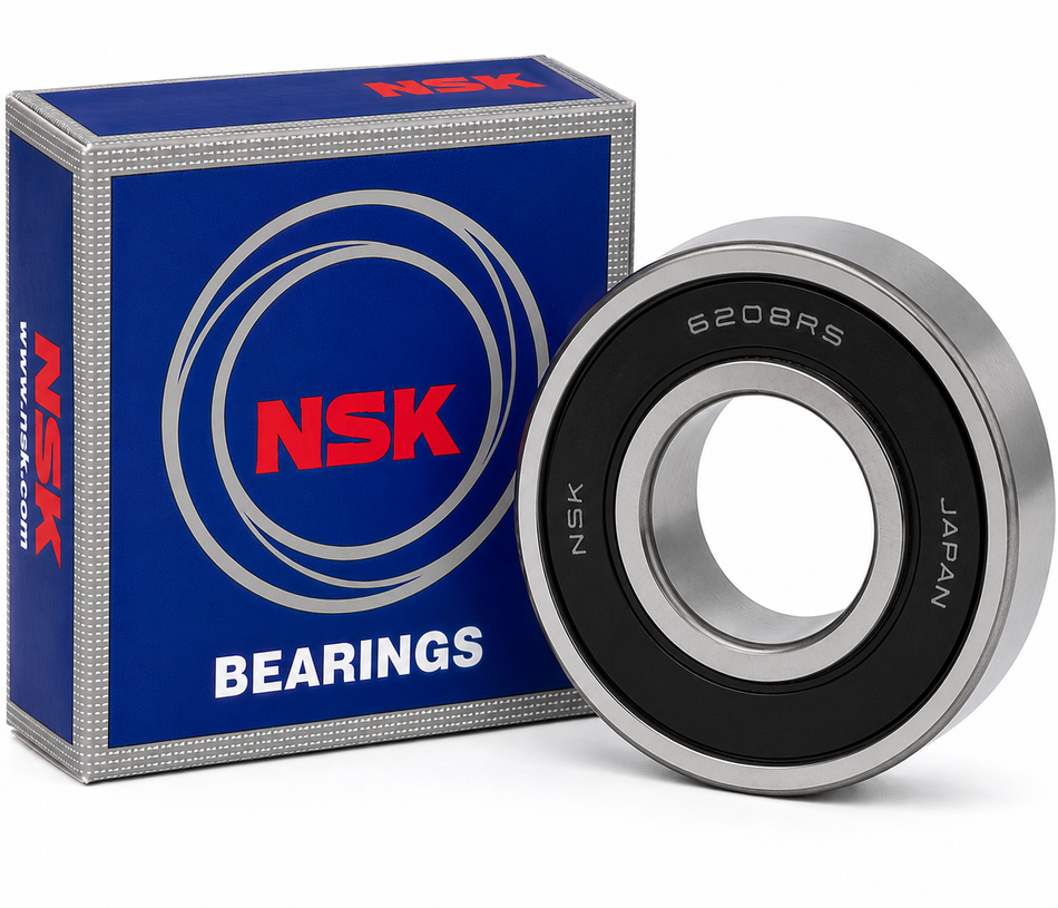 NSK 6208-RS Deep Groove Ball Bearing – 40 × 80 × 18 mm
