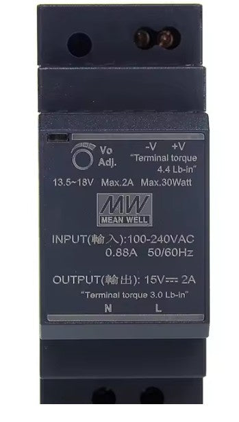 Genuine Mean Well HDR-30  12V ,12V 2A Meanwell Ultra Slim DIN Rail Switching Power Supply HDR-30-5 HDR-30-24