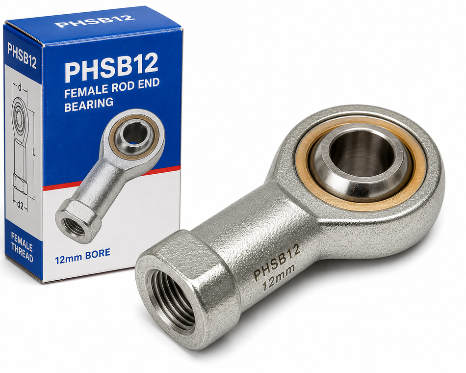 PHSB12 Female Rod End Bearing – 12mm Bore
