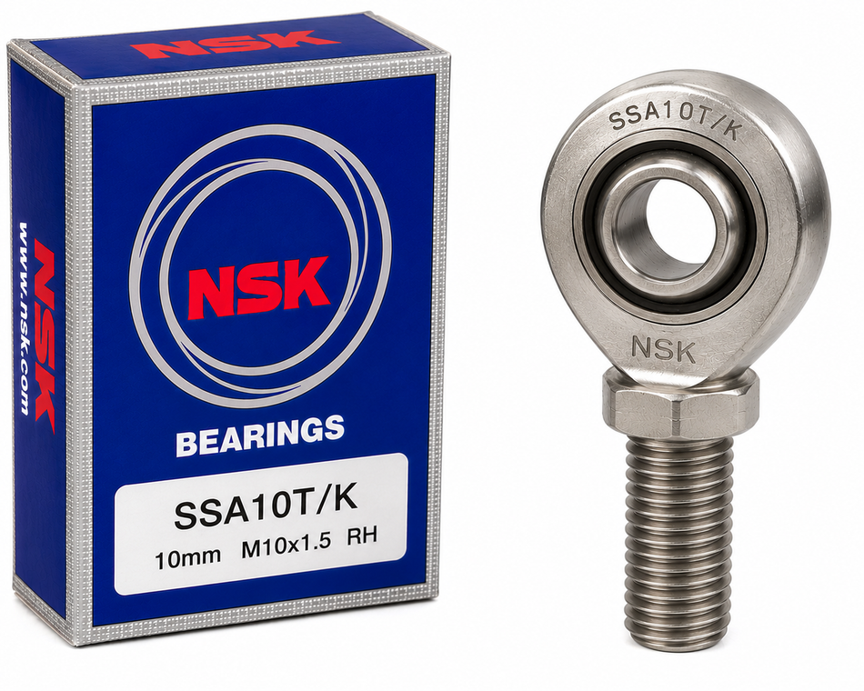 SSA10T/K Stainless Steel Male Rod End Bearing – 10 mm Bore, M10 × 1.5 RH Thread