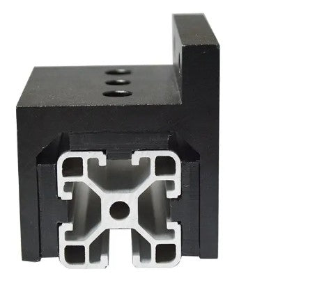 40 Series Black 3 Slot Mount – Single Flange Short High-Cycle Linear Bearing (with Clamp Lever)