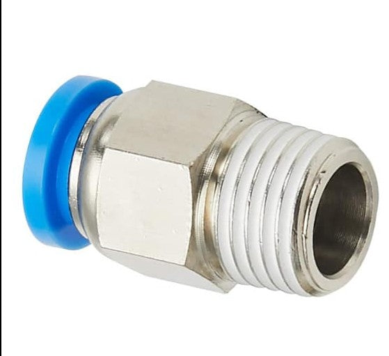 Pneumatic Push In Air Fittings – Male Connector 8mm (5/16) hose – 1/8 BSP Thread