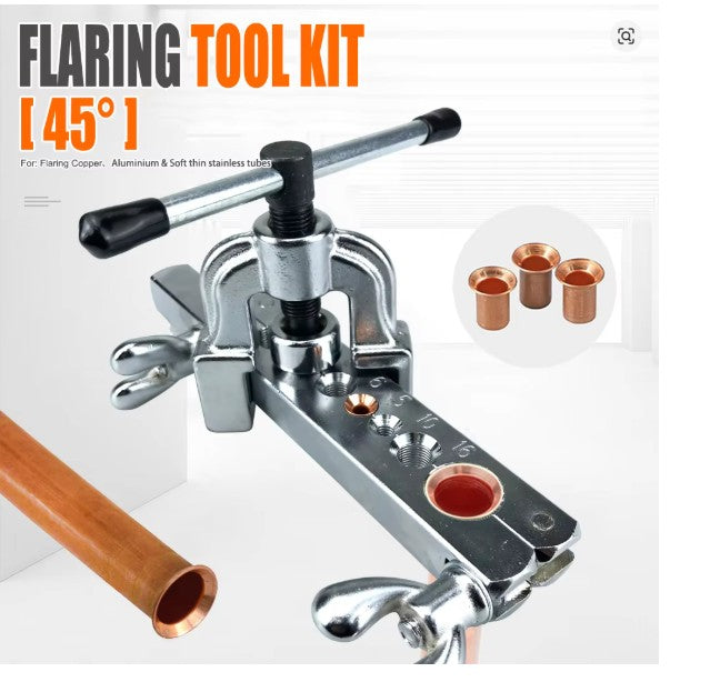 Copper Tube Expander & 45° Flaring Tool Kit – For Copper and Other Pipes
