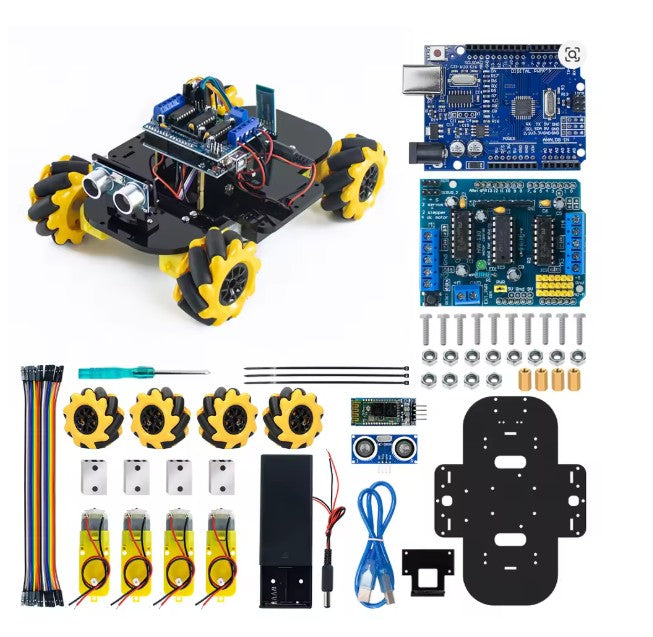 LAFVIN 4WD Mecanum Robot Car for Arduino Robot Car Kit Smart DIY UNO R ...